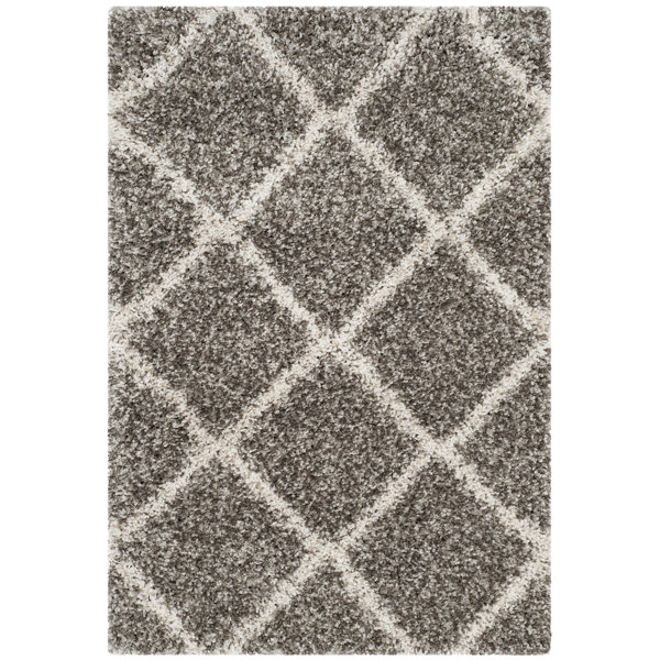 Duhon Shag Gray/Ivory Area Rug & Reviews AllModern
